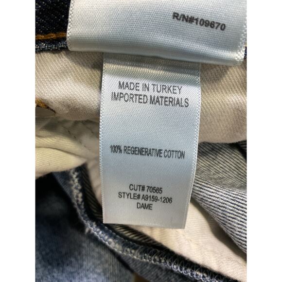 Agolde 'Dame' Blue High Rise Wide Leg Denim Jeans Size 24 - Picture 5 of 5